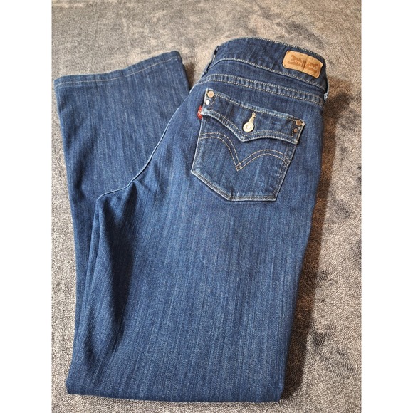 Levi 526 Slender Boot Cut Button Flap Pocket Jeans Womens  10M Blue Western... - Picture 10 of 11